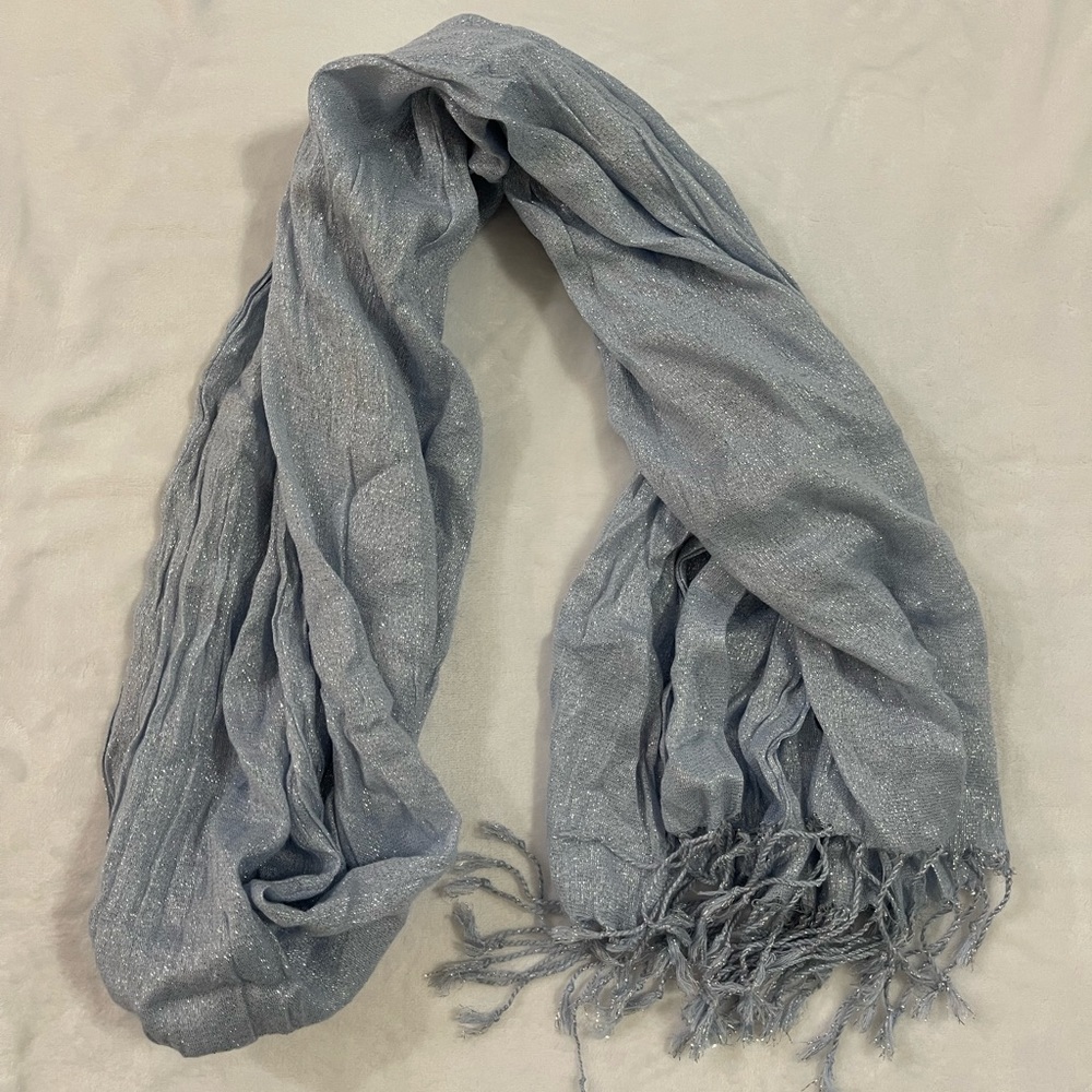 Light blue sparkle scarf